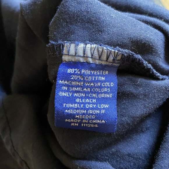 3/$15💜 Navy Blue Scrub Top Factory Uniform - Picture 6 of 6